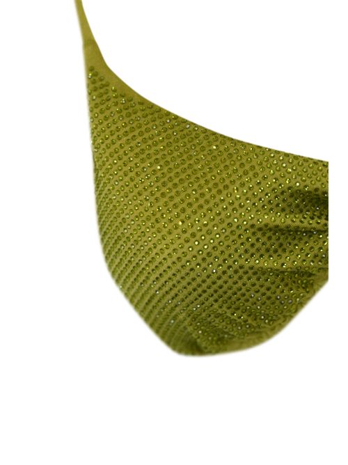 Costume da bagno top Annabelle con strass Verde Mc2 Saint Barth | ANNABELLE00351H SHINY STRASS 54